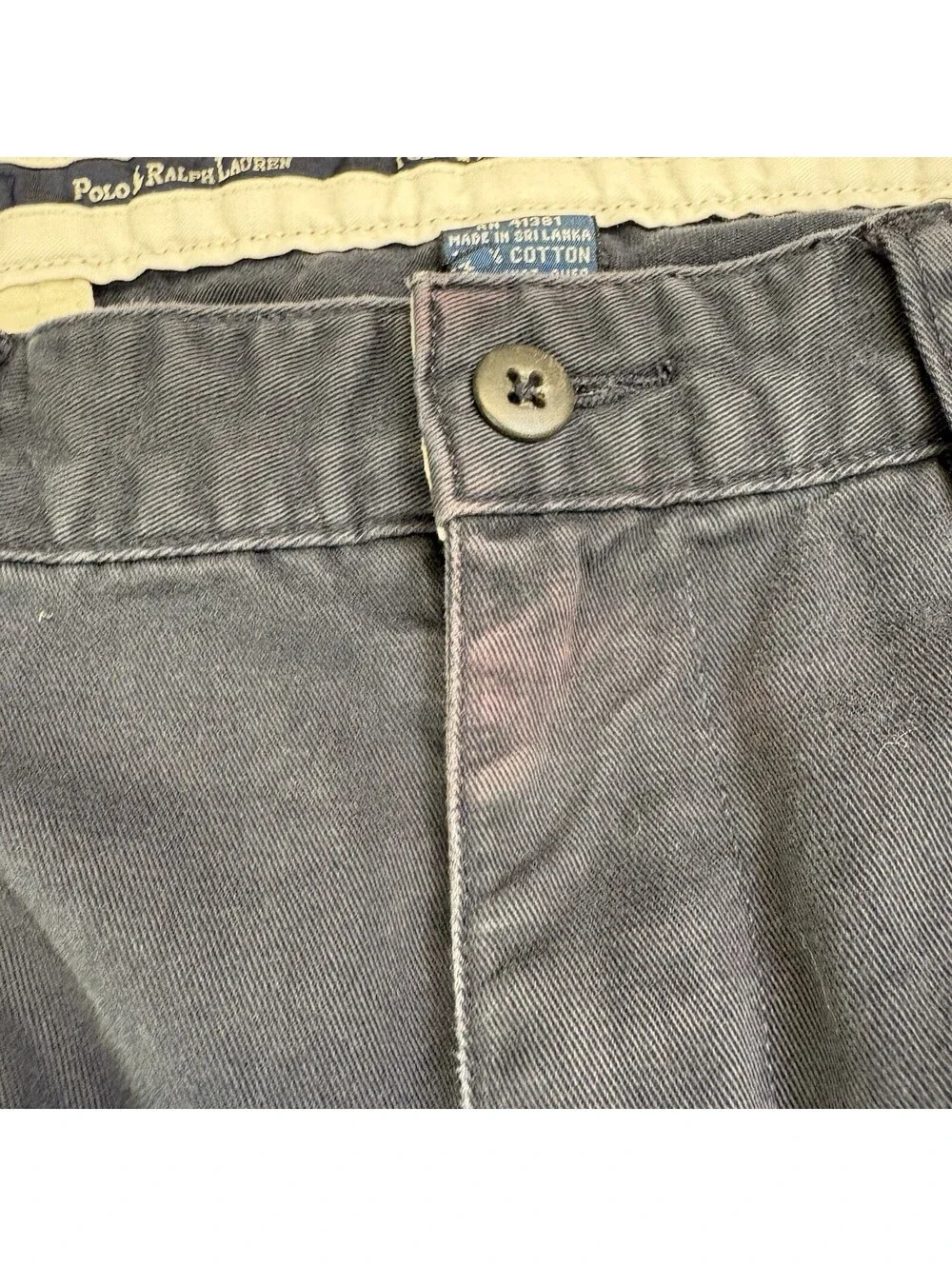 Vintage Polo Ralph Lauren Pleated Chino Pants Size 32 (Fit 30x29 in.) Navy Blue